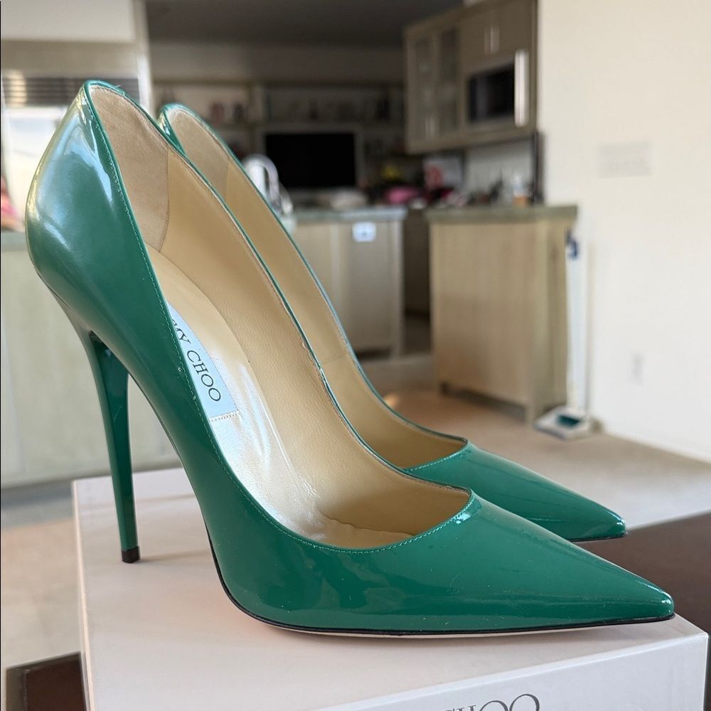 Jimmy Choo Emerald Green Stiletto Heels